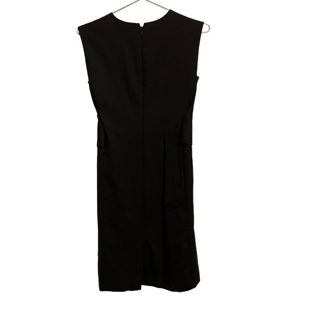 J. Crew Black Overtime Dress in Super Wool Sleeveless Size 00 - Picture 6 of 7